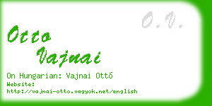 otto vajnai business card